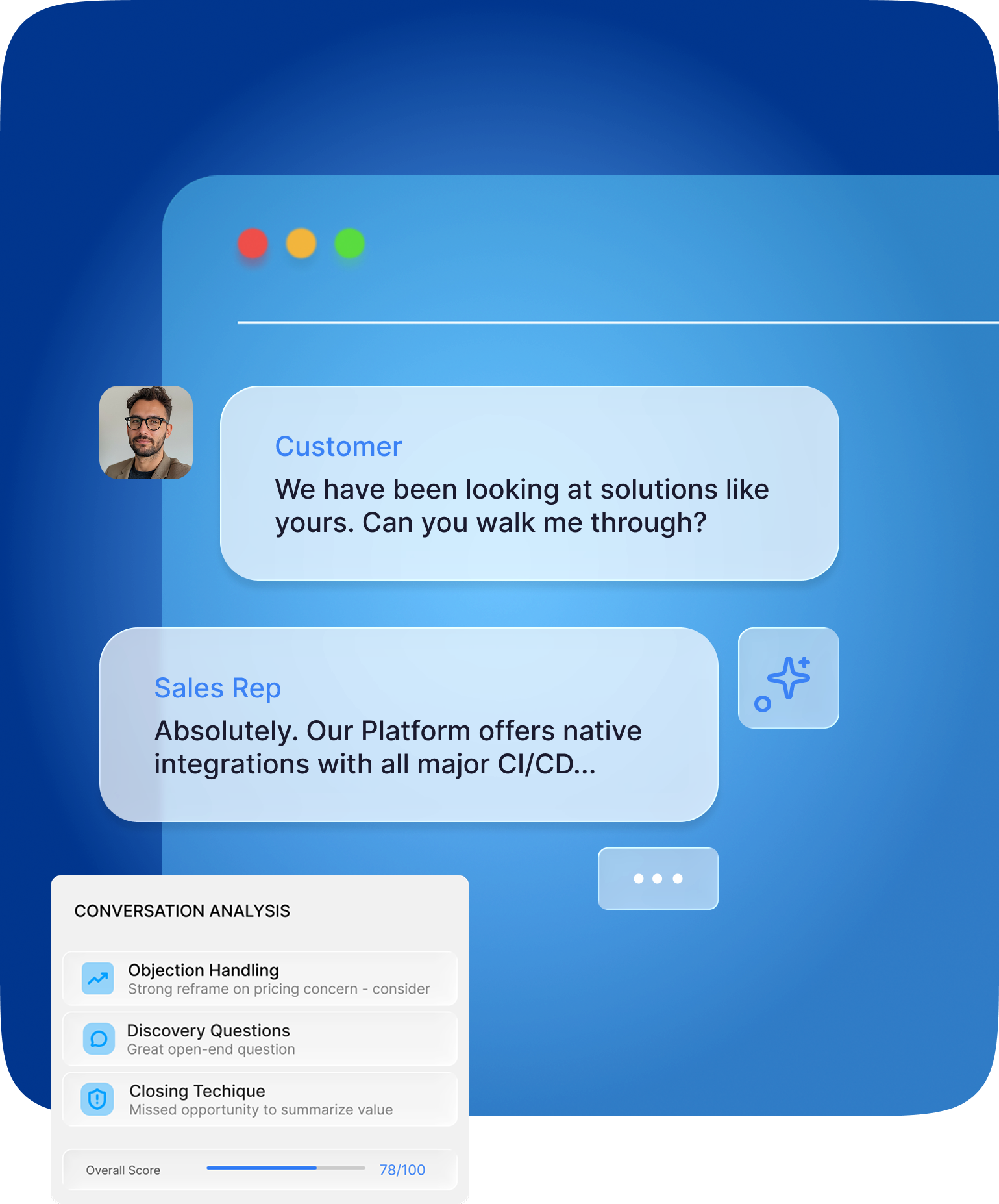 AI Sales Coach conversation