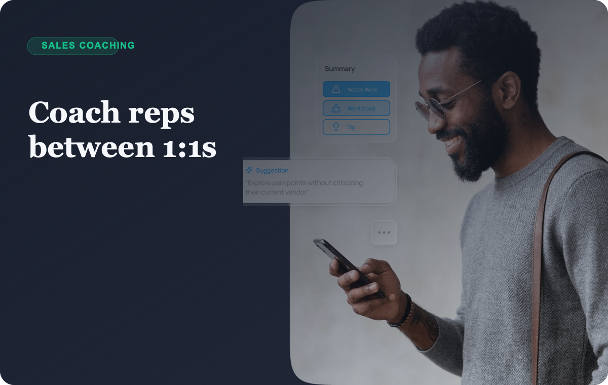How Sales Managers Can Coach Reps Between 1:1s Using AI Practice