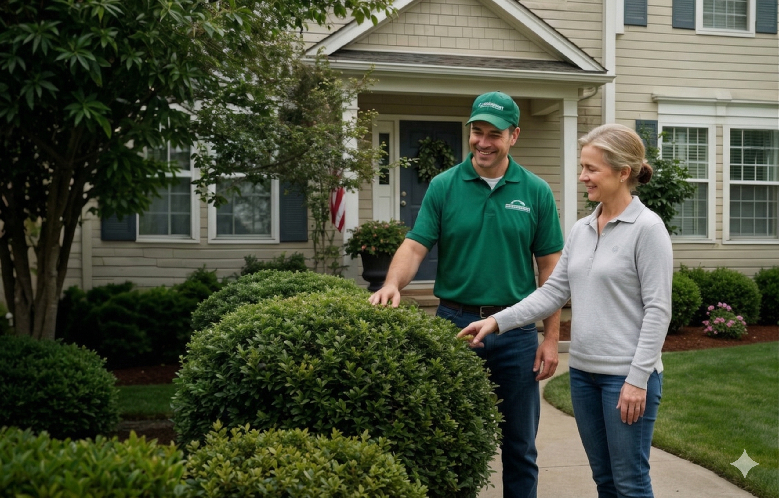 Lawn care sales rep using Practis for training